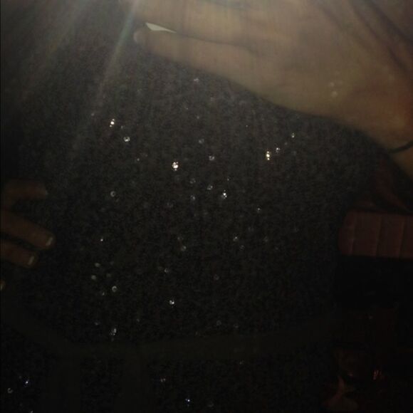 BCBG sequin tank - gray with ribbon - sz 4 NWT - Picture 3 of 3